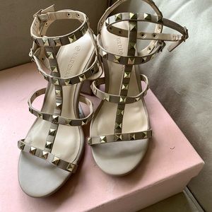 Wild Diva Nude Rockstud Sandals